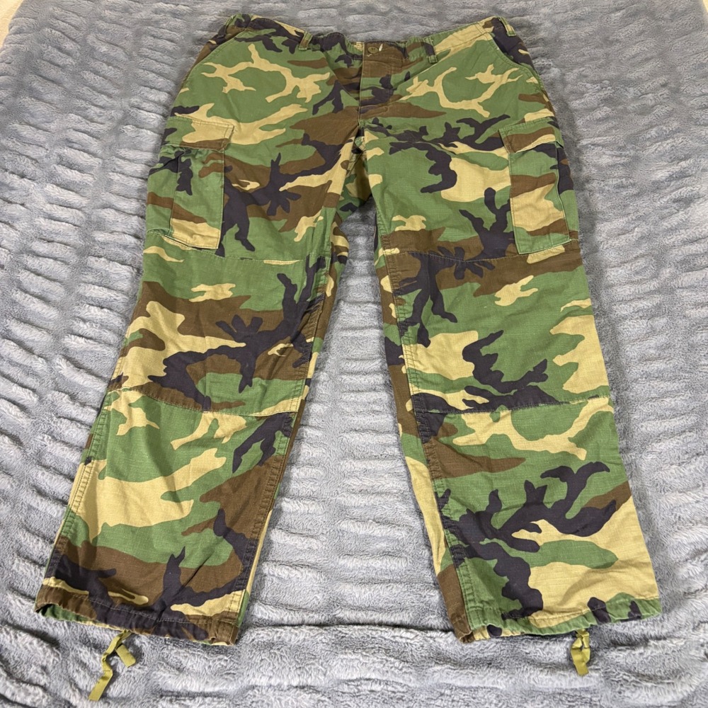 Tru-Spec Woodland Camo BDU Cargo Pants Mens XL Short Ripstop Military Tactical